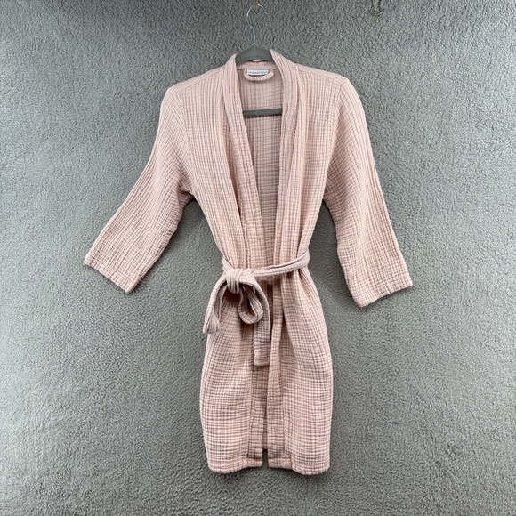 Parachute Pink Waffle Robe - Picture 2 of 11